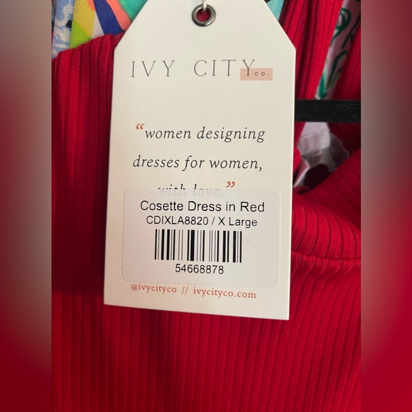 Ivy City Co Red Short Cosette Christmas Holiday Dress NWT XL - Picture 3 of 9